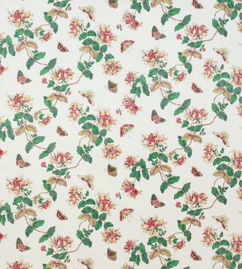 Honeysuckle Fabric by Colefax and Fowler Red