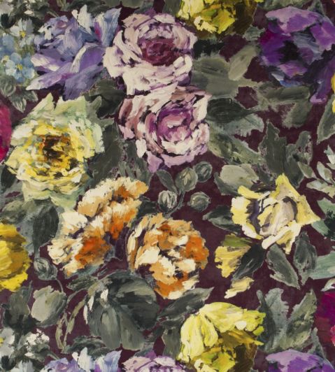 Bloomsbury Rose Fabric by Designers Guild Damson