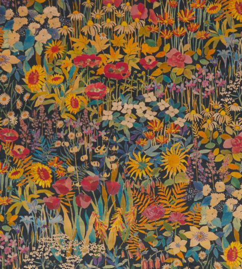 Faria Flowers in Vintage Velvet Fabric by Liberty Lichen