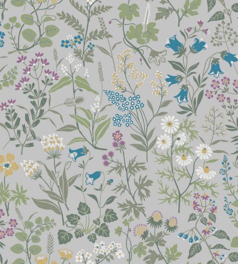 Flora Wallpaper by Borastapeter Grey