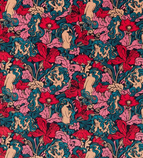 Forbidden Fruit Fabric by Archive Kingfisher & Loganberry