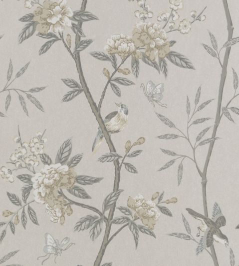Peony & Blossom Wallpaper by GP & J Baker Dove/Silver