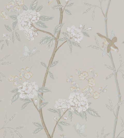 Peony & Blossom Wallpaper by GP & J Baker Soft Aqua