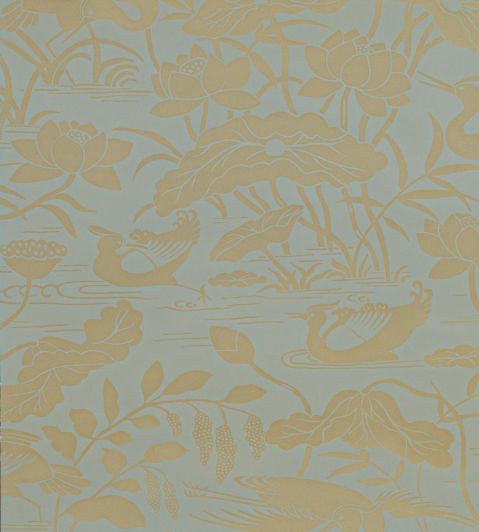 Heron & Lotus Flower Wallpaper by GP & J Baker Eucalyptus