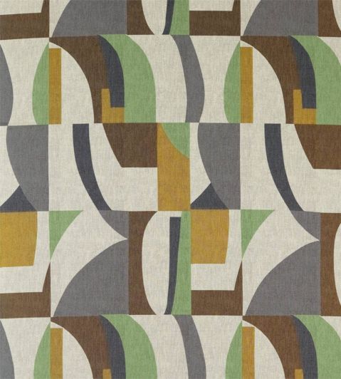 Bodega Fabric by Harlequin Saffron/Charcoal/Wasabi