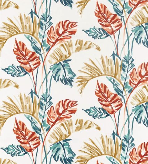 Toshiko Fabric by Harlequin Paprika / Teal / Olive