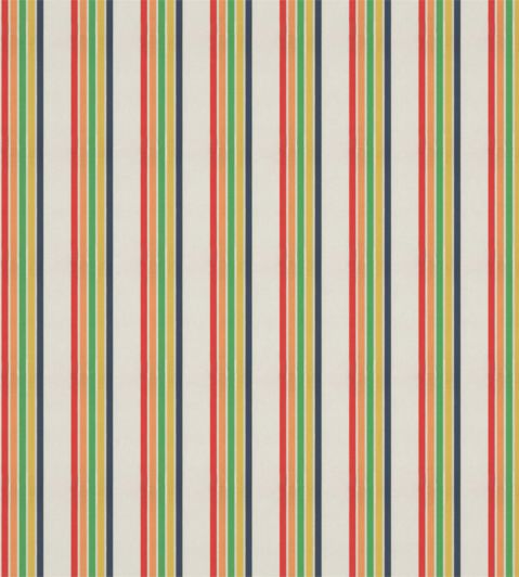 Helter Skelter Stripe Fabric by Harlequin Navy/Poppy/Apricot/Gekko