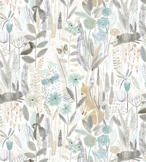 Hide and Seek Wallpaper by Harlequin Linen/Duck Egg/Stone
