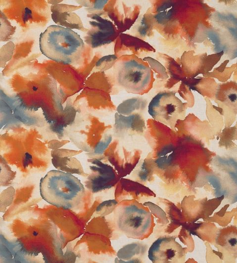 Flores Fabric by Harlequin Rust/Ruby/Nordic Blue