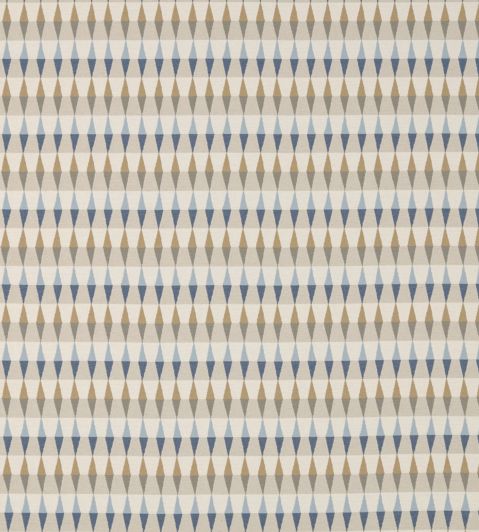 Ampico Fabric by Harlequin Ochre/Navy/Sky