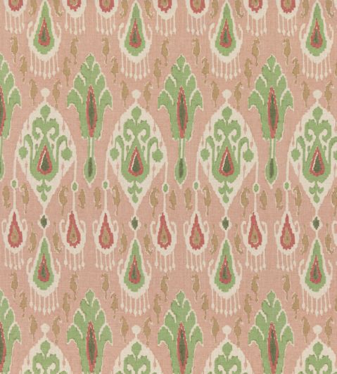 Ikat Bokhara Fabric by GP & J Baker Rose Green