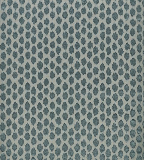 Ikat Spot Fabric by Zoffany Blue Stone