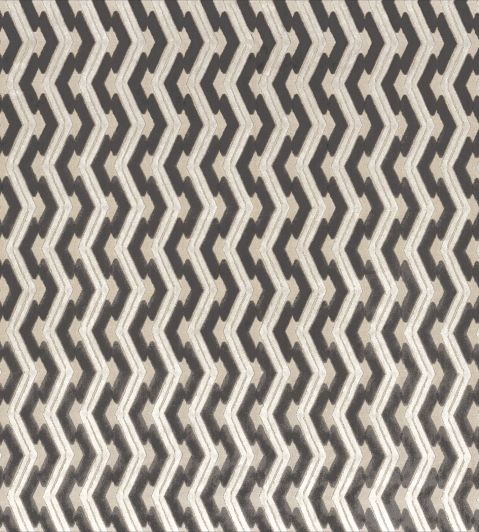 Incas Velvet Fabric by Camengo Anthracite