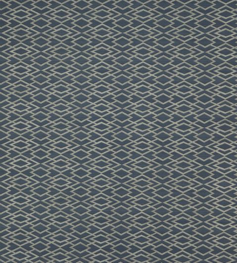 Geometric Silk Wallpaper by Jane Churchill Midnight