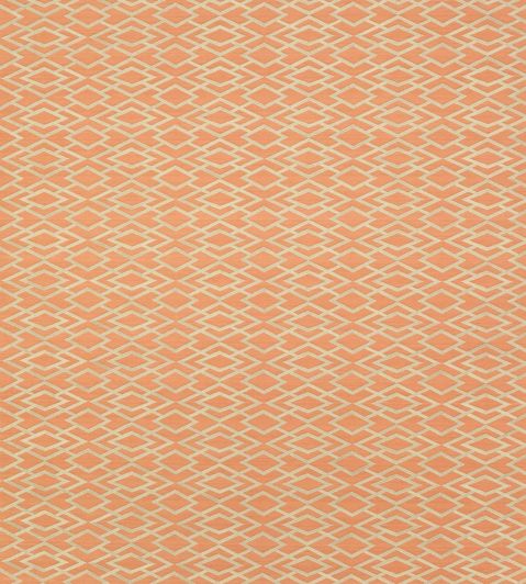 Geometric Silk Wallpaper by Jane Churchill Copper