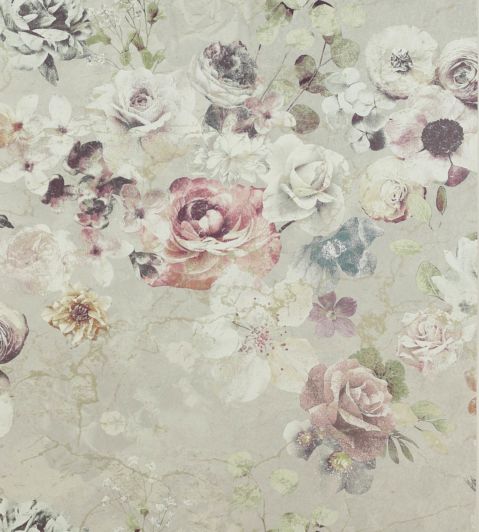Marble Rose Wallpaper by Jane Churchill Pearl