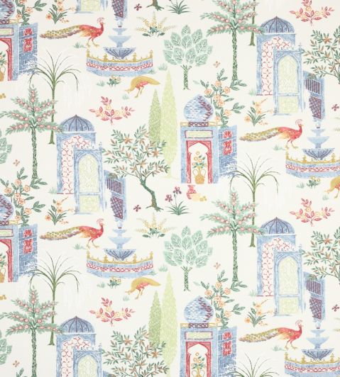 Persian Grove Fabric by Jane Churchill Red/Blue