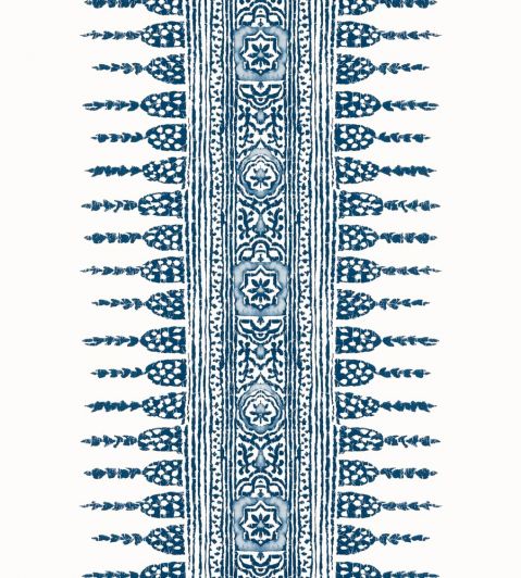 Javanese Stripe Wallpaper by Anna French Navy/White