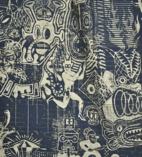 Street Fabric by Jean Paul Gaultier Indigo