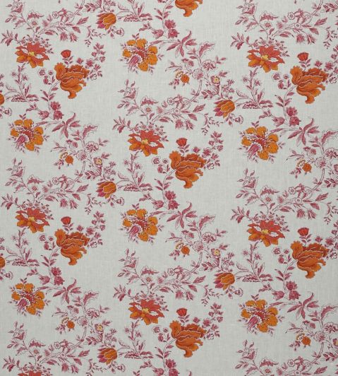 Nine Flowers Fabric by Jim Thompson No.9 Madder Rose