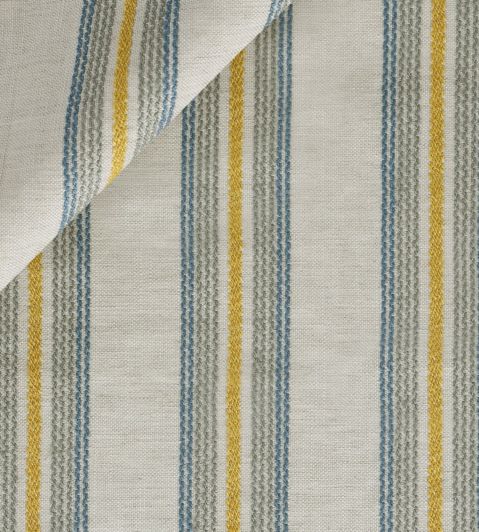 Rhodes Fabric by Jim Thompson No.9 Blue/Yellow