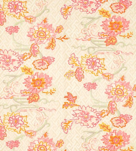 Paradise Vine Fabric by Jim Thompson No.9 Blush