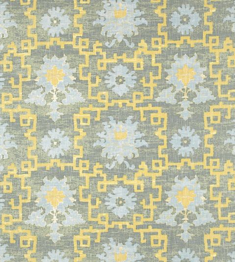 Peony Trellis Fabric by Jim Thompson No.9 Celadon