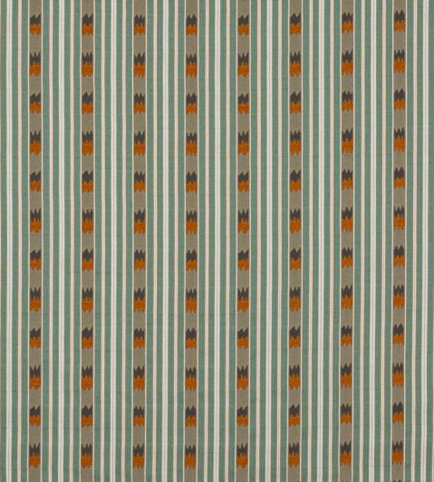 Kendra Stripe Fabric by Jane Churchill Aqua/Copper