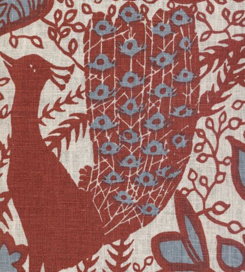 Peacock Fabric by Lewis & Wood Rhone