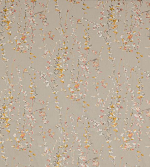Lila Fabric by Jane Churchill Coral/Gold