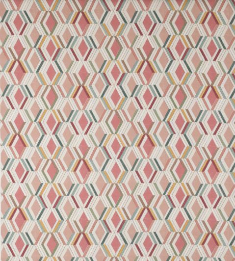 Luna Fabric by Jane Churchill Red/Pink