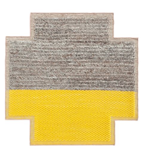 Mangas Space Square Plait Rug by GAN Yellow