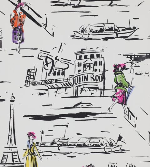 La Parisienne Wallpaper by Manuel Canovas Noir et Blanc