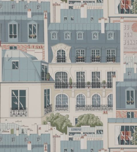 Les Toits de Paris Wallpaper by Manuel Canovas Vert de Gris