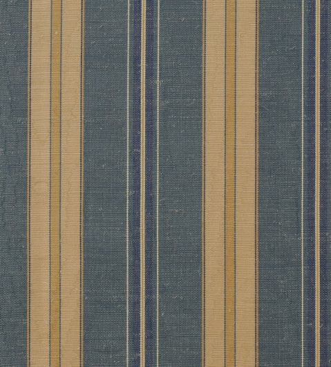 Misa Moire Stripe Fabric by Marvic Blue/Gold