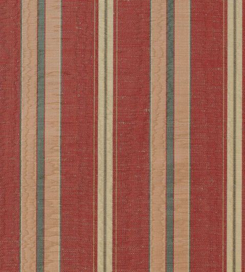 Misa Moire Stripe Fabric by Marvic Coral/Sand