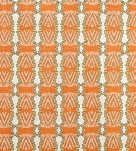 Memphis Fabric by Christopher Farr Cloth Orange