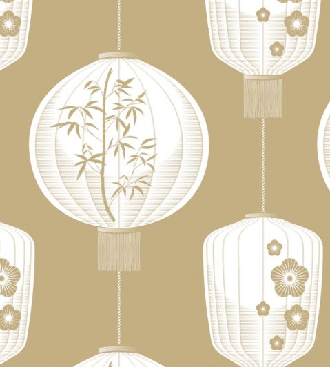 Lucky Lantern Wallpaper by Mini Moderns Seagrass