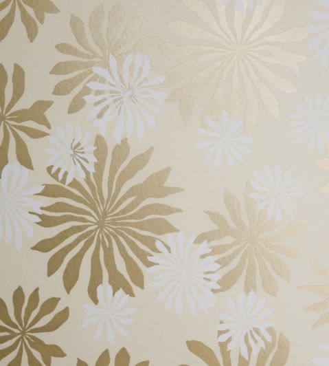 Fleur Wallpaper by MissPrint Cream with Gold