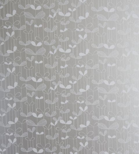 Saplings Wallpaper by MissPrint Silver with White