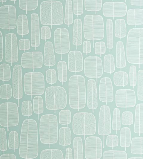 Little Trees Wallpaper by MissPrint Eggshell Blue