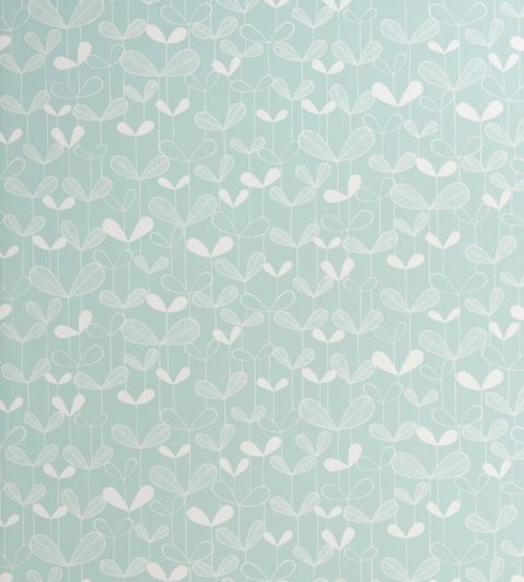 Saplings Wallpaper by MissPrint Pale Aqua