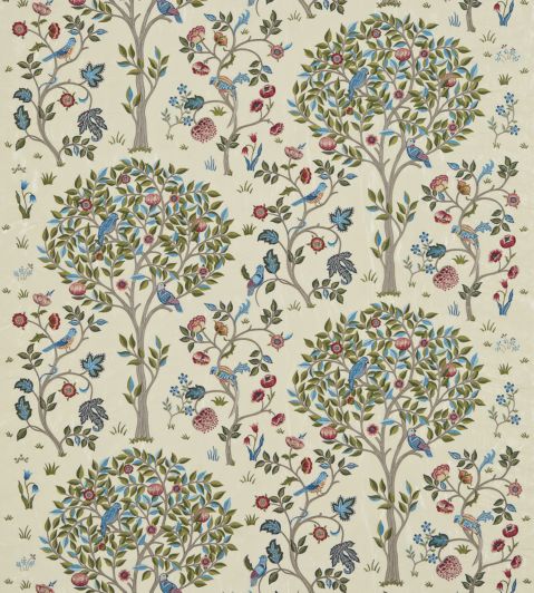 Kelmscott Tree Fabric by Morris & Co Woad/Rose
