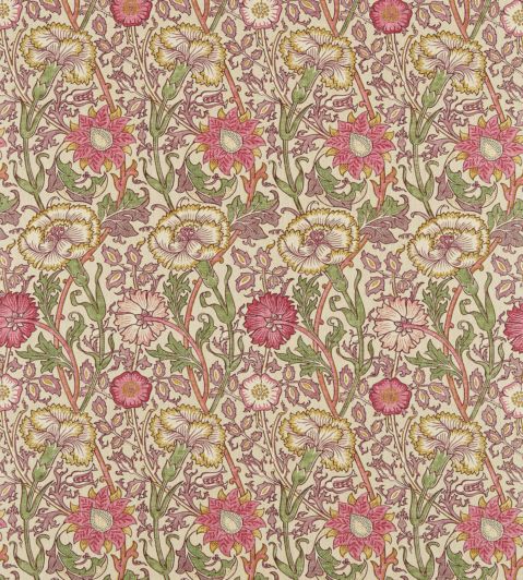 Pink & Rose Fabric by Morris & Co Manilla/Wine