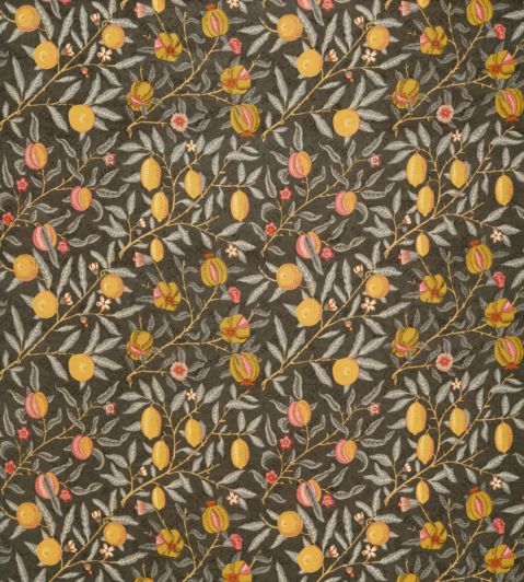 Fruit Velvet Fabric by Morris & Co Walnut/Bullrush