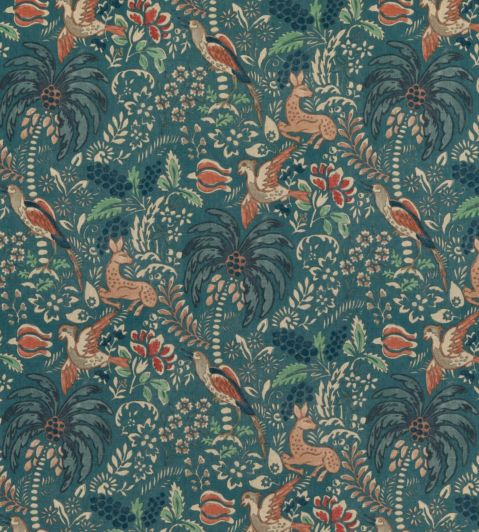 Fantasia Fabric by Mulberry Home Teal