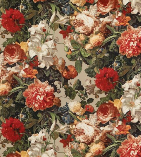 Floral Pompadour Fabric by Mulberry Home Spice