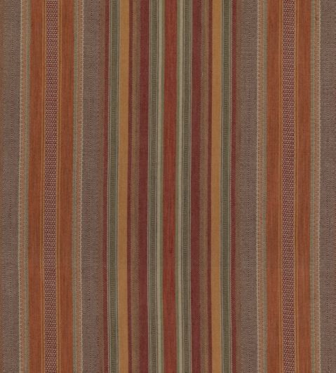 Rustic Stripe Fabric by Mulberry Home Red / Plum