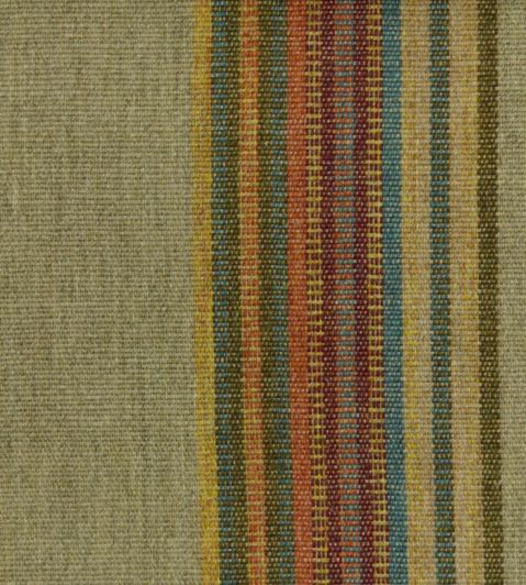 Twelve Bar Stripe Fabric by Mulberry Home Sage/Sand/Wine