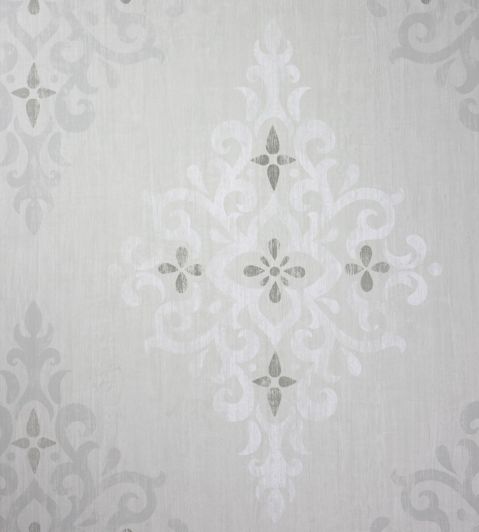 Holmwood Wallpaper by Nina Campbell French Grey/White/Silver